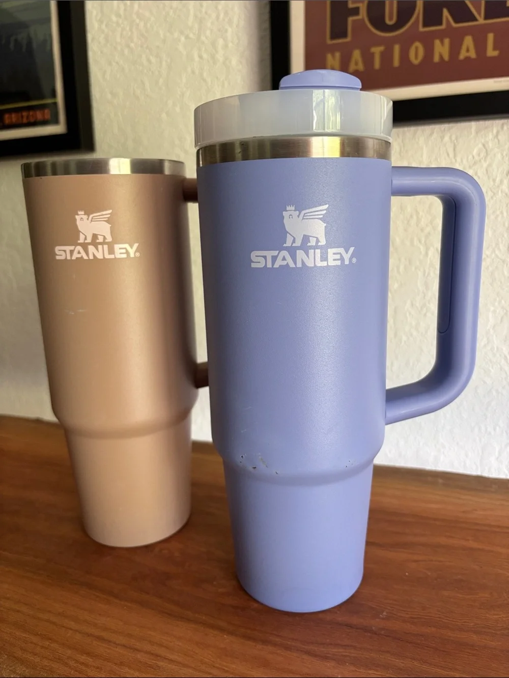 Stanley Lavender and Tan Insulated Travel Mugs with Handle 30oz